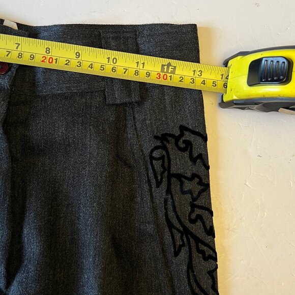 Vintage Made in Italy Pure Wool Pants - High Waist & Floral Detail - Picture 10 of 11